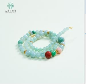 玉美人菲菲HZ#S925翡翠项链-圆珠约7mm 商品图0