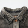 谜底牛仔外套女2024秋季新品复古风翻领短款水洗牛仔服243MW1049 商品缩略图3
