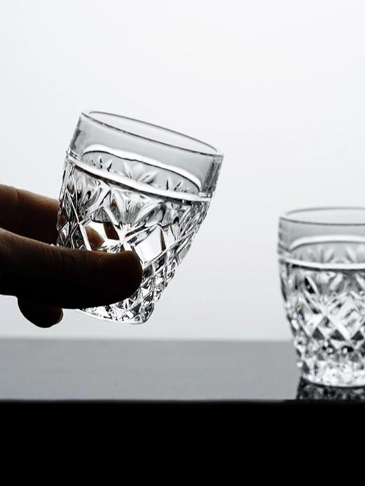 捷克进口 欧式经典水晶玻璃白酒杯一口杯小号 家用创意烈酒杯浮蓝经典松花系列白酒杯（六只装）45ml 商品图1