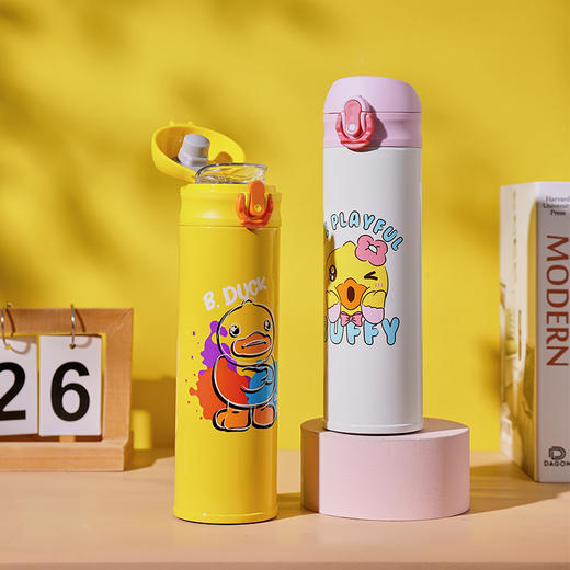 【专柜同款精品】B.DUCK弹跳316不锈钢保温杯450ml BD-102 商品图0