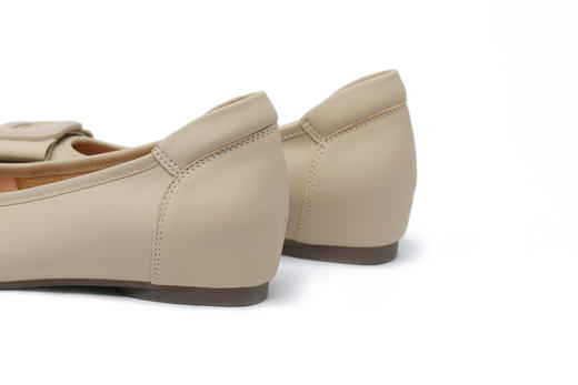 现货！【裸色豆豆鞋】【清新雅致】3.5厘米增高，加厚加高后脚跟，丝绸羊皮哑光质感 商品图10