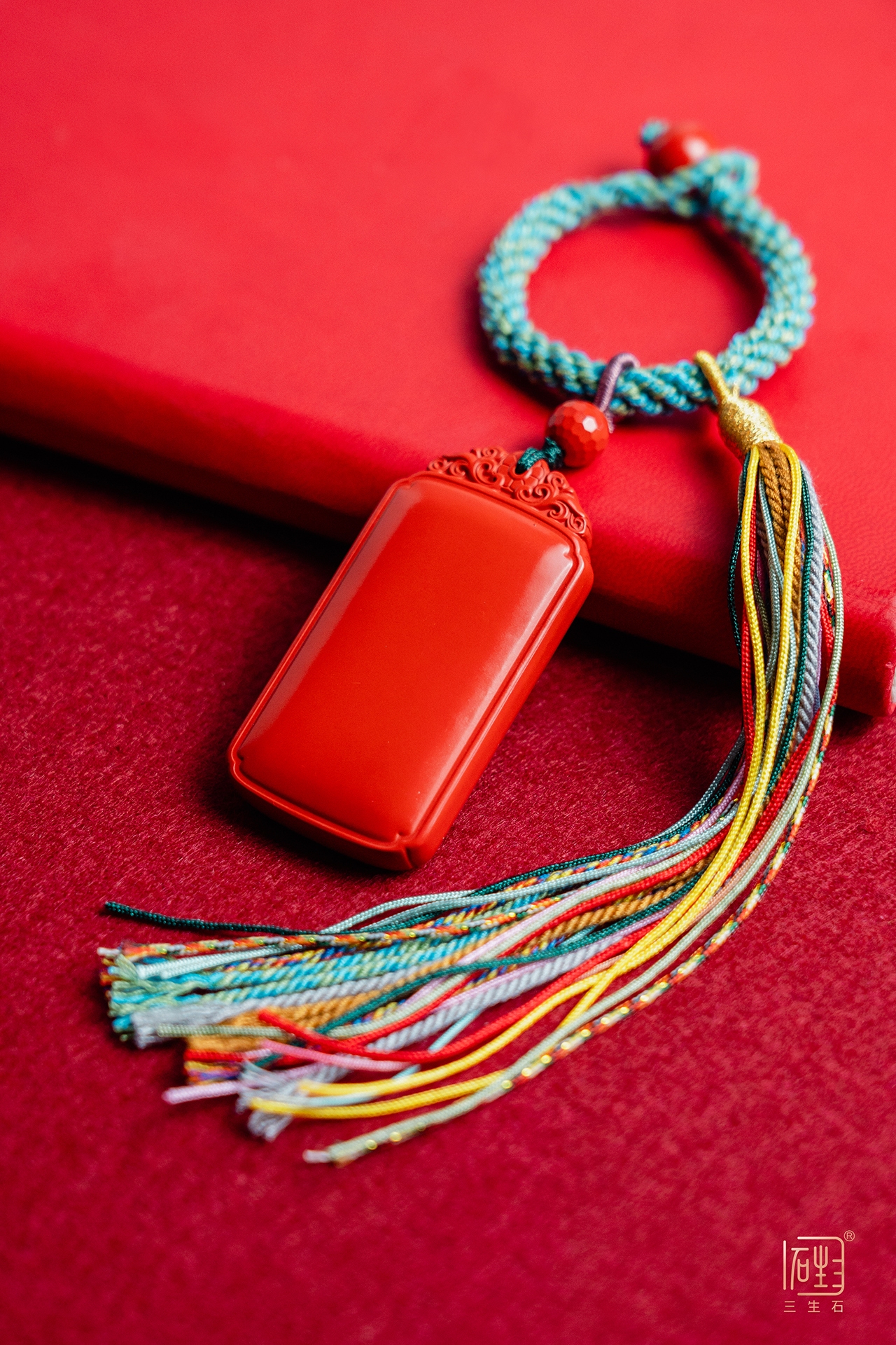 天然朱砂平安无事牌多用挂饰