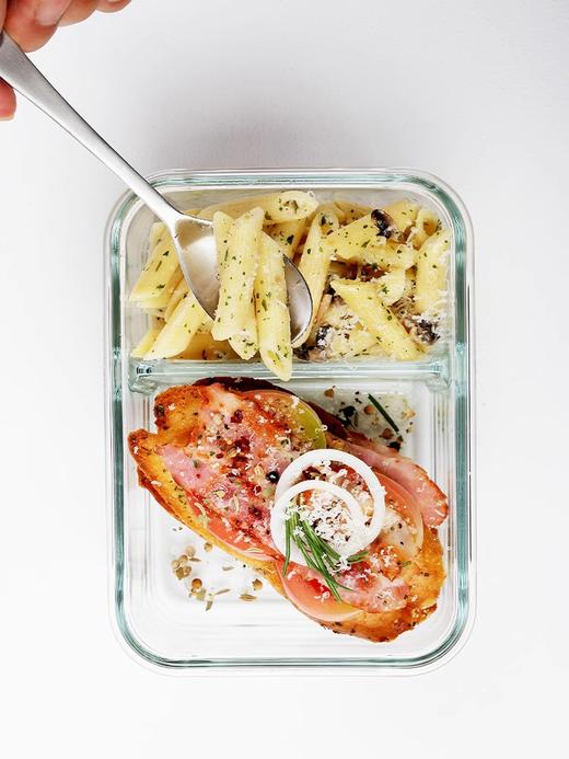 glasslock玻璃保鲜盒3件套便当盒上班族饭盒耐热钢化玻璃（白色） 商品图4