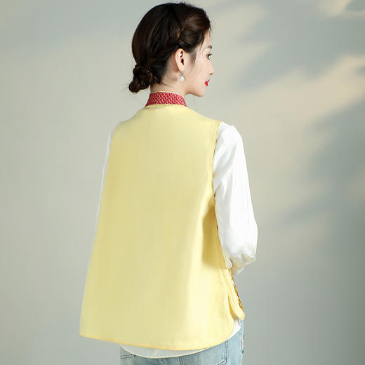 中国风马甲背心新中式复古，重工刺绣坎肩唐装上衣AYK- QF-240225 商品图3