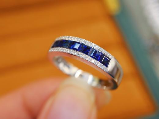1.10ct 3.59g 蓝宝石戒指 商品图0