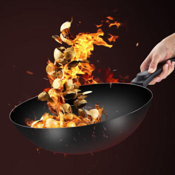 美厨（maxcook）铁锅炒锅圆底 无涂层老式炒菜精铁锅32cm煤气燃气专用MCC-142随机 /厨具 /烹饪锅具 /炒锅 商品图8