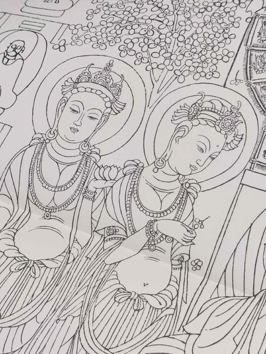 《永乐宫壁画精品线描》+《敦煌壁画精品线描》，8开，散页，成文正、张小琴主编，河北教育出版社2017年一版二印，分别定价：两册总定价134元，合售价98元。 商品图5