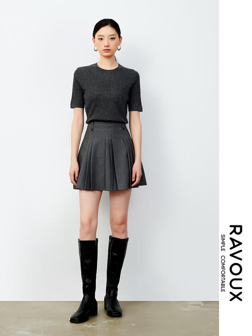 263120103短款百褶裙 商品图1