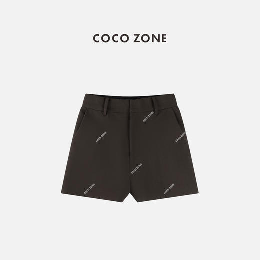 COCO ZONE 简约纯色百搭女士短裤时尚通勤风裤子CC1C1924 商品图0