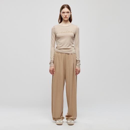 慵懒感软糯针织阔腿裤 商品图0