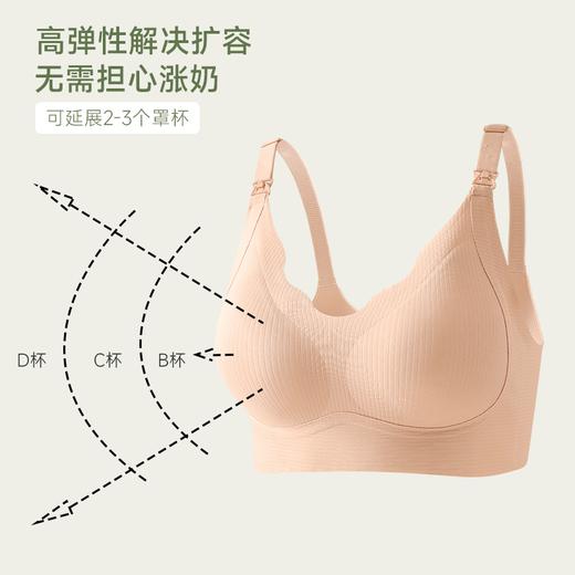 [曼娜莎同款两件装]聚拢防下垂收副乳无钢圈孕妇上开扣哺乳文胸百搭裸感 商品图3