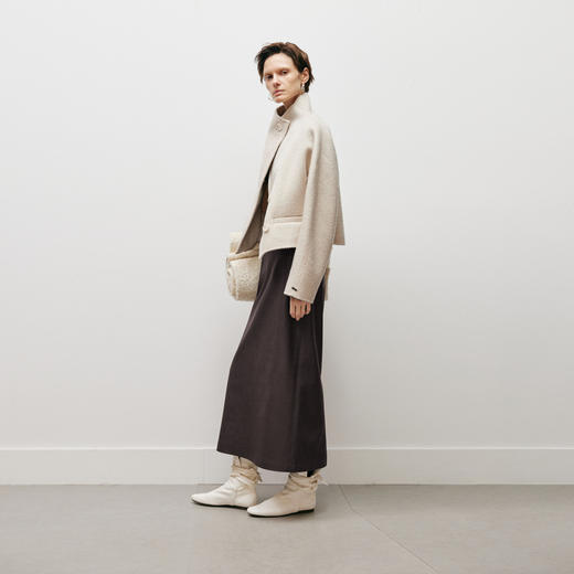 【商场同款】麦檬冬短款轻盈质感廓形呢大衣5EA170471 商品图1