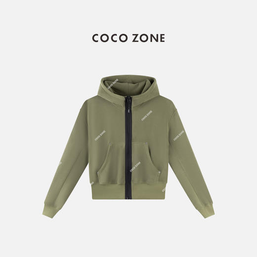 COCO ZONE 设计感撞色拉链外套简约女士连帽上衣CC2C1901 商品图0