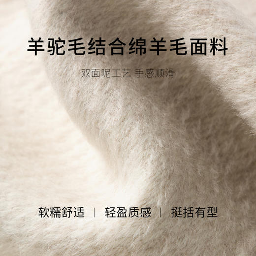 【商场同款】麦檬冬短款轻盈质感廓形呢大衣5EA170471 商品图2