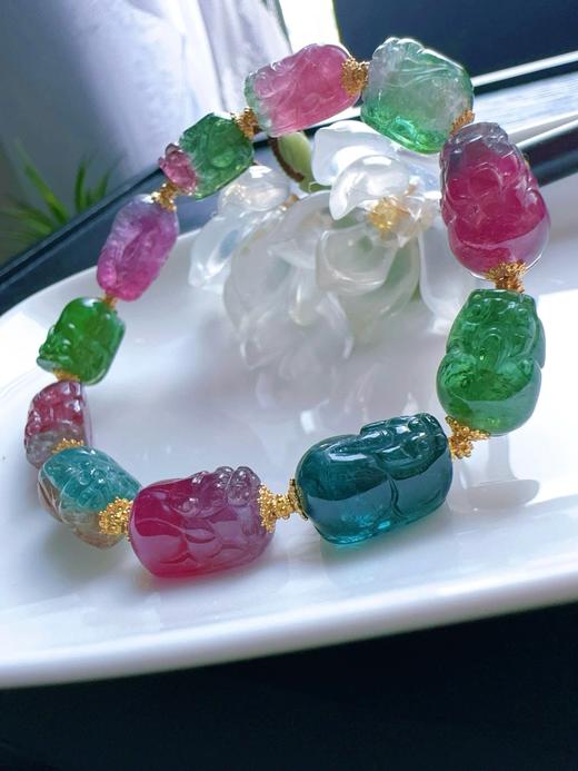 25.4g 雕刻碧玺手链 商品图2