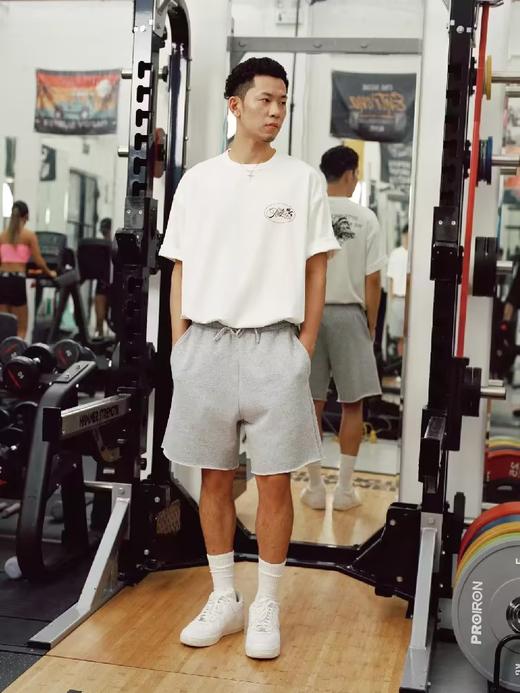 SUPERTOFU(SPTF)/CDT-SS24-T030/凉感抗皱排汗 哑铃图案 短袖T恤 商品图2