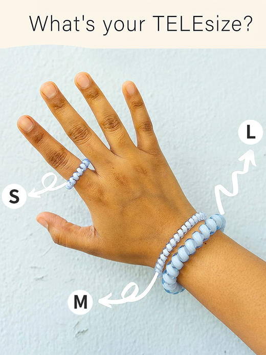 【TELETIES】时尚两用手环发圈（定制款2支/M) 商品图3