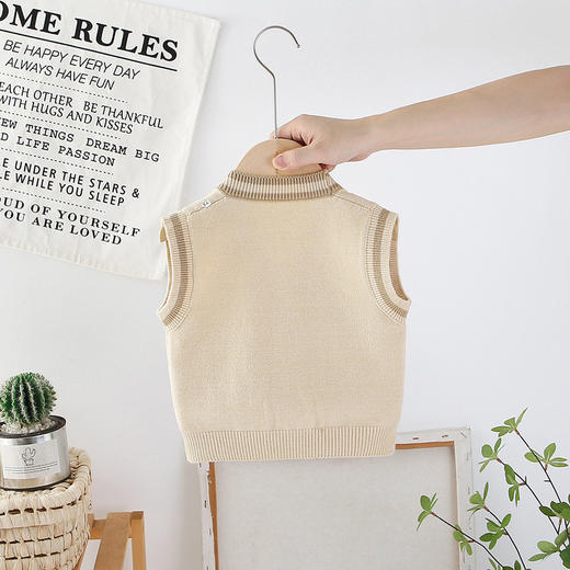 男女童针织马甲春秋外穿2023宝宝毛衣婴儿毛线马夹婴儿毛衣马甲 商品图3