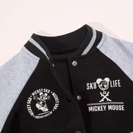 迪士尼【撞色棒球服】24秋季新款男童外套中大童运动休闲夹克百搭开衫HSND24050 商品图5