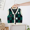 男女童针织马甲春秋外穿坎肩宝宝毛衣毛线开衫马夹婴儿V领背心 商品缩略图3