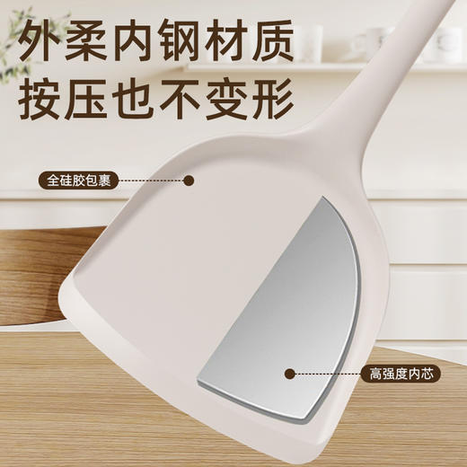 「9.9元包邮！硅胶厨具」硅胶铲锅铲不粘锅专用耐温家用炒菜勺汤勺漏勺食品厨房用品厨具套装 商品图2