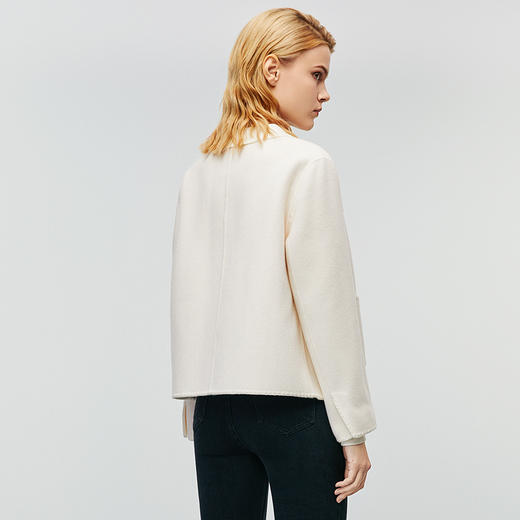 EITIE爱特爱秋季新款干练通勤收腰显瘦舒适时尚毛呢外套7914603 商品图4