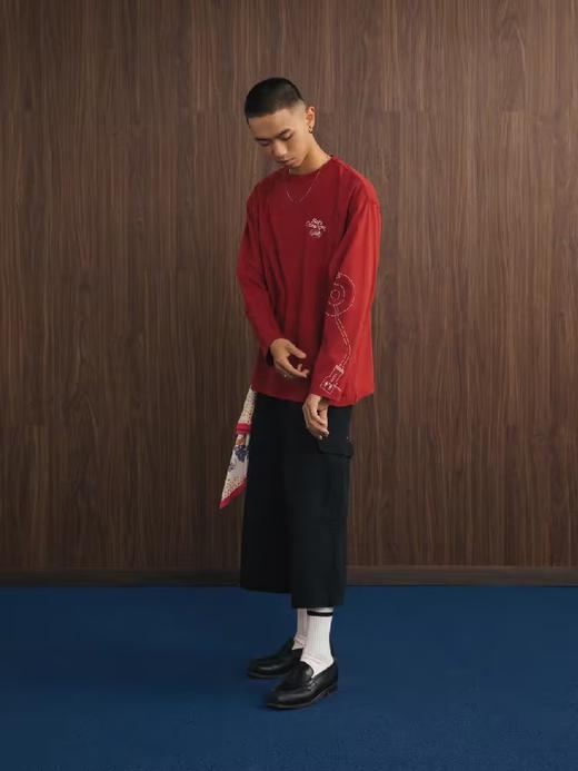 SUPERTOFU(SPTF)/CDT-AW24-T038/唱针臂袖 微弹速干索罗娜面料 弯刀袖长袖T恤 商品图1