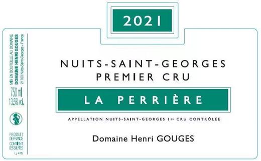 「跨境」2021昂丽故知酒庄夜圣乔治石头园白葡萄酒 Henri Gouges Nuits st Georges 1er Cru La Perriere 商品图0