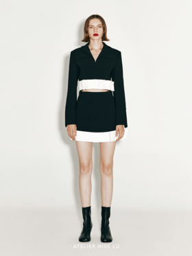 【梦天鹅】蝴蝶结设计造型短外套