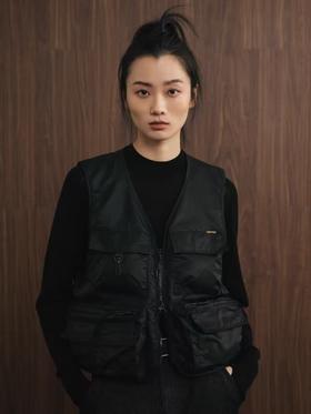 SUPERTOFU(SPTF)/MKS-AW24-J156/多口袋 短款 尼龙拉链马甲