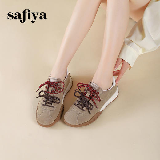 Safiya/索菲娅2024秋潮流双拼系带透气软底轻便休闲百搭阿甘鞋 SF43112437 商品图2