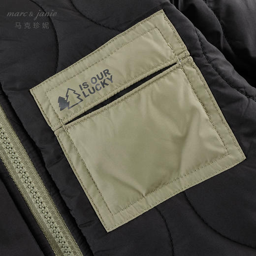 马克珍妮男童双面穿撞色夹棉外套2024秋冬新款241066 商品图4