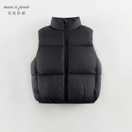 【三防】马克珍妮男女童时尚立领加厚羽绒马甲2024年新款240925 商品图3