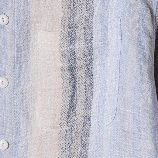 CS176新款复古肌理感撞色条纹小众设计感休闲时尚宽松长袖衬衫 商品图2