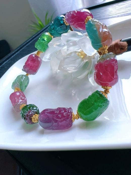 25.4g 雕刻碧玺手链 商品图1