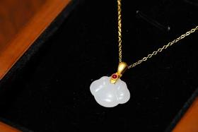 羊脂玉——如意锁