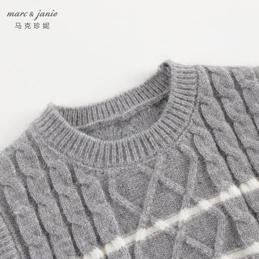 马克珍妮女童复古英伦休闲针织马甲2024年秋冬新款241683 商品图4