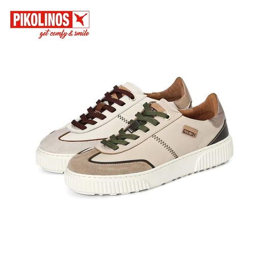 【Pikolinos】 B3F | 派高雁秋季多材质拼接深口平底拼色休闲板鞋PL241901 商品图3