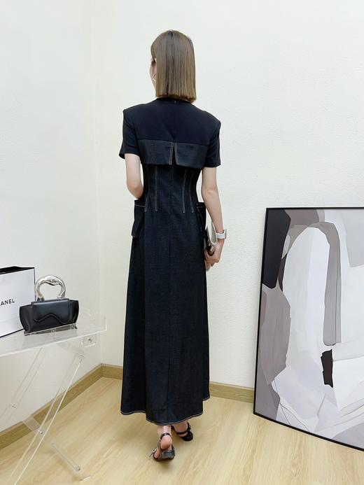 G09723#针织牛仔连衣裙 商品图4