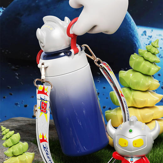 儿童保温杯316不锈钢大容量吸管杯学生高颜值便捷斜跨水壶_ym 商品图3