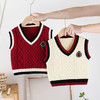 男童针织马甲V领春秋外穿女宝宝毛衣婴儿毛线马夹婴儿坎肩外搭洋 商品缩略图0