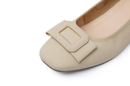 现货！【裸色豆豆鞋】【清新雅致】3.5厘米增高，加厚加高后脚跟，丝绸羊皮哑光质感 商品图9