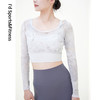 I'd爱帝一体式固定杯罩衫美背修身高弹长袖瑜伽运动上衣 商品缩略图7
