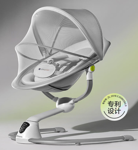 BC2211516 EC500婴儿电动摇椅-轻奢款（含蚊帐与挂件）-冰霜银
