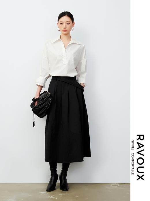 263129911配腰带A摆伞裙 商品图5