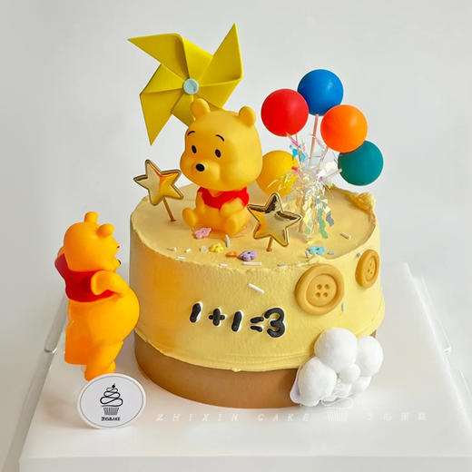 【小熊维尼】超可爱的小熊蛋糕-水果夹心生日蛋糕 商品图0
