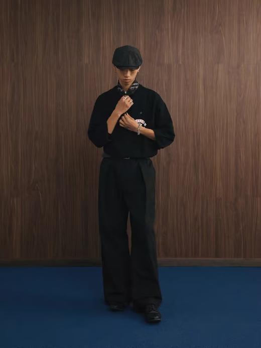 SUPERTOFU(SPTF)/JY-AW24-T037/复古排版风格 螺纹袖口 长袖T恤 商品图1