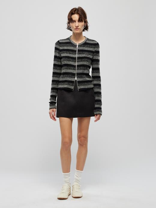 撞色条纹开衫 商品图0