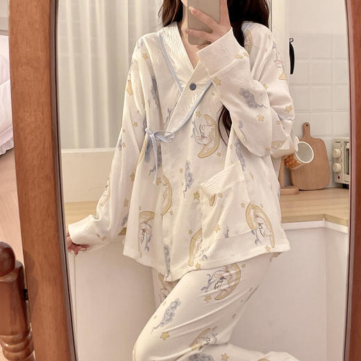 (软乎乎)星空兔孕妇月子服哺乳睡衣四季产后喂奶套装孕妇装长袖 商品图3