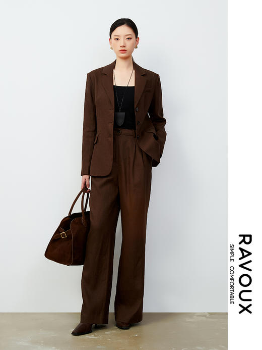 263160207亚麻直筒长裤 商品图2